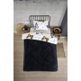 ETE HOMETEX TEK KİŞİLİK LÜX WELSOFT YORGAN SETİ KELEBEK ANTRASİT 155X215CM 8696474231929